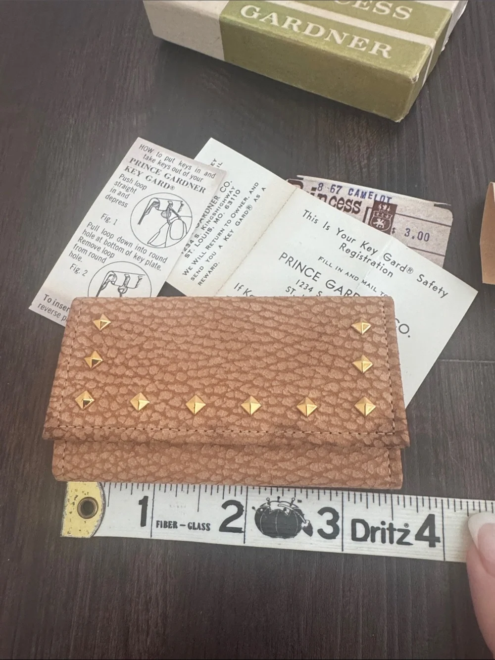 Vintage Princess Gardner Key Case Leather Organizer Trifold